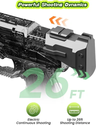 Miniatura 3 de Pistola de agua eléctrica automática con flotadores de piscina, divertidos flotadores inflables de piscina para fiesta en la piscina, con potentes