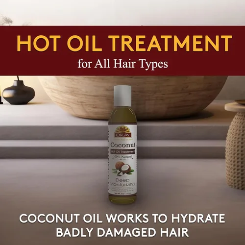 Miniatura 6 de OKAY Tratamiento de aceite caliente de coco Para todo tipo de cabello y texturas Profundamente penetrante 100% natural Libre de parabenos