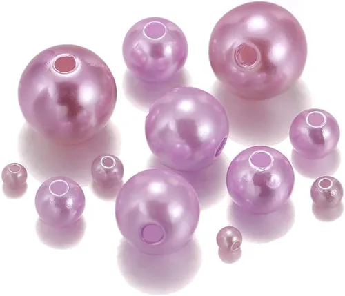 Miniatura 7 de 360 unids/bolsa 4 8 10 0.472 in tamaño mixto acrílico imitación perlas perlas con agujero cuentas de plástico para bricolaje fabricación de joyas