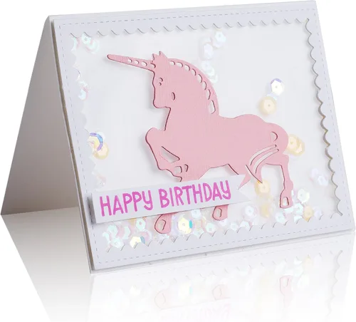 Miniatura 2 de Unicorn Troquel de corte de metal para hacer tarjetas, álbumes de recortes, manualidades de papel, troqueles en forma de animal por Matty's Crafting