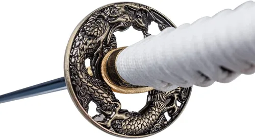 Miniatura 5 de Samurai Katana,1060 acero de alto carbono,Acero T10,Acero de Damasco,Aleación Tsuba,Mango de madera maciza
