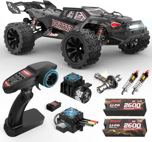 Miniatura 7 de Hosim Mini autos RC 1:8 sin escobillas para adultos, VEXARO MAX 50 MPH de alta velocidad Rc Camiones rápidos, 4 x 4 con control remoto todo terreno