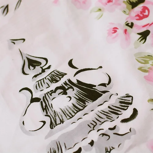 Miniatura 4 de FADFAY, Juego de ropa de cama romántica con estampado de flores, juego de cama floral, funda de edredón con volantes de encaje de princesa