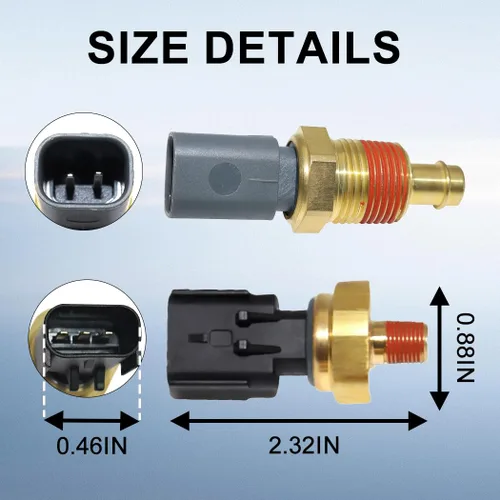 Miniatura 5 de 2 unids Sensor de presión de aceite Interruptor emisor Sensor de temperatura del refrigerante 5149062AA 5149077AB para Chrysler Aspen Pacifica Jeep