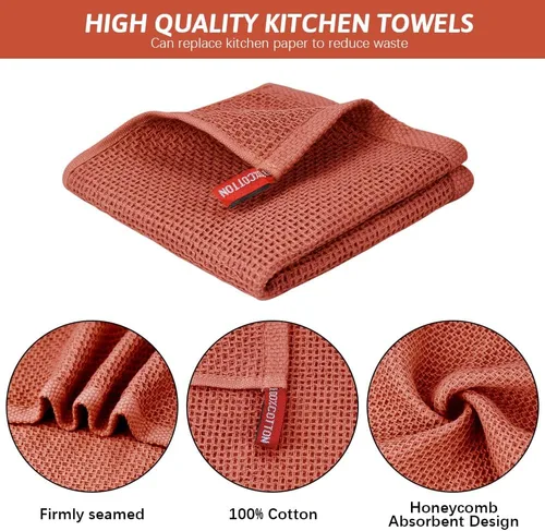 Miniatura 4 de Nialnant Toallas de mano para cocina, 13 x 28 pulgadas, Toalla de cocina 100% algodón para el hogar, Paño suave para cocina, Toallas de té y bar