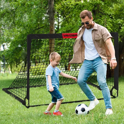 Miniatura 6 de Juego de porterías de fútbol para niños para patio trasero – 2 de 4 x 3 pies, equipo portátil de entrenamiento de portería de fútbol, red de fútbol