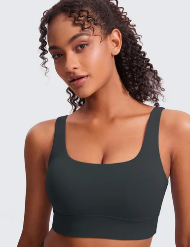Miniatura 119 de CRZ YOGA Butterluxe - Brasier deportivo con espalda en U para mujer, cuello redondo, acolchado, de bajo impacto, para yoga, entrenamiento