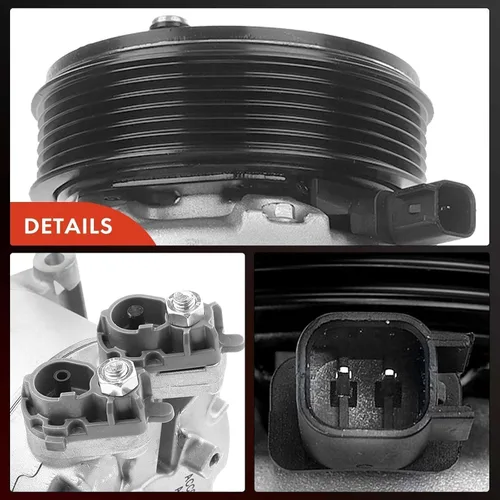 Miniatura 8 de A-Premium Compresor A/C con embrague compatible con Ford Fiesta 1.6L 2014-2019, Fiesta Ikon 1.6L 2014-2015