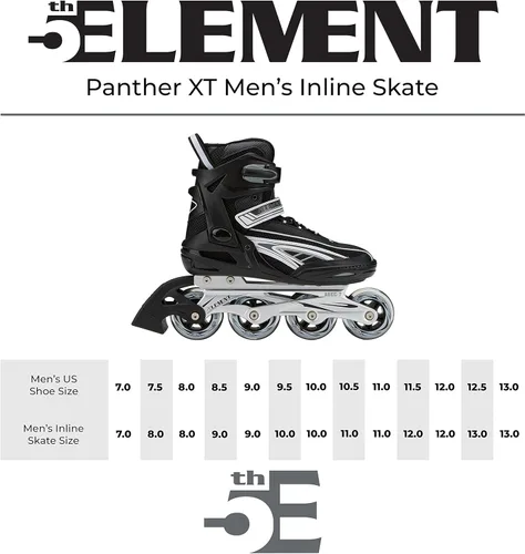 Miniatura 6 de Panther - Patines en línea para hombre con correa ajustable, ruedas de 3.228 in, ajuste suave para comodidad Patines de larga distancia Roller