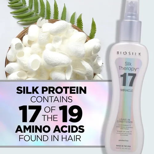 Miniatura 5 de Biosilk, Terapia con seda 17, acondicionador milagroso sin enjuague, 5.64 onzas líquidas