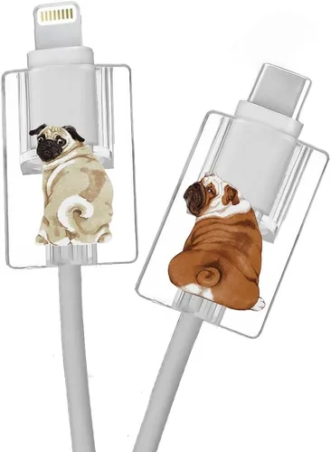 Miniatura 9 de FINCIBO Juego de 2 fundas protectoras para el cabezal de carga de cables, protectores de cable de carga, bonitos protectores de cable para cable