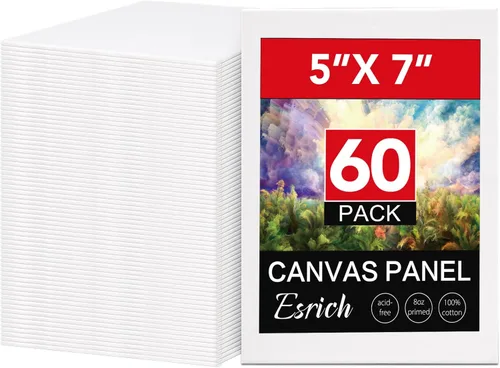 Miniatura 8 de ESRICH Lienzos para pintar de 8 x 10 pulgadas, paquete de 14 tableros de lienzo en blanco a granel, lienzo de algodón para pintura al óleo, acrílico