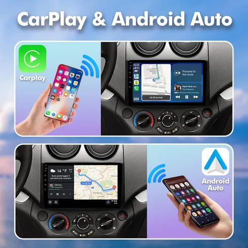 Miniatura 3 de 4Core+32G Android 14 Doble DIN Radio de coche estéreo para Chevrolet Aveo 2006-2012 con 9 pulgadas de radio de pantalla táctil incorporada Carplay