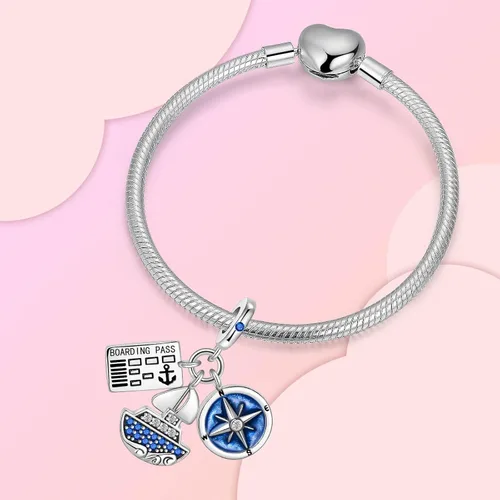 Miniatura 217 de Dije de girasol con diseño de estrella y luna y elefante para pulsera, collar de plata de ley 925, dijes de corazón de amor para mujer, regalo
