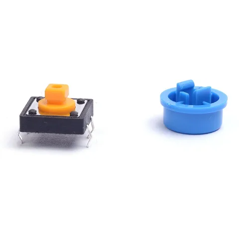 Miniatura 3 de 25 unids 0.472x0.472x0.287 in táctil momentáneo interruptor táctil táctil interruptor táctil micro interruptor 4 pines SMD PCB con tapa para Arduino