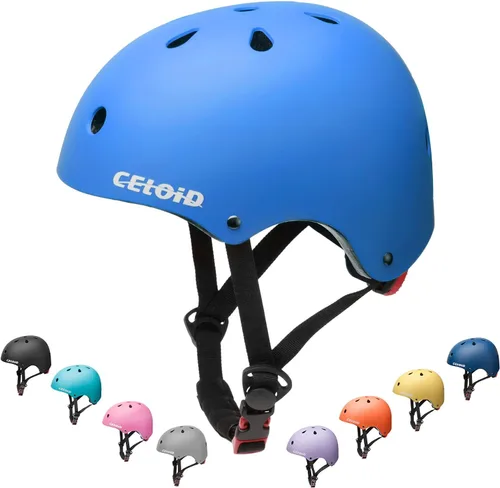 Miniatura 12 de Casco de bicicleta para niños, cascos de patineta para niños de 2 a 3 a 5 a 8 a 14 años, ajustable, multideporte, bicicleta, patinaje, fútbol