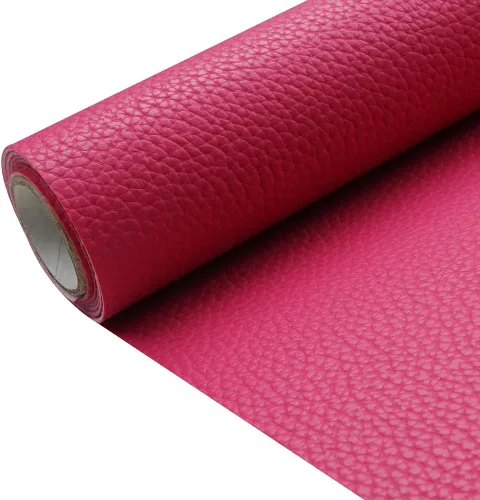 Miniatura 23 de Tela de cuero de imitación de textura litchi azul bebé PU 11.8x53.14 pulgadas (30x135 cm) de 1.13 mm de espesor para tapicería, manualidades
