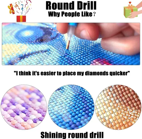Miniatura 4 de antor Paquete de 10 kits de pintura de diamantes 5D para adultos, juego de arte de diamantes de paisaje de taladro completo, lienzo de pintura