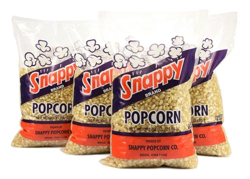Miniatura 7 de Snappy Granos de palomitas de maíz amarillos para reventar, grano entero sin OMG, funciona en máquinas, máquinas de aire y estufas, bolsa a granel