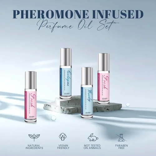 Miniatura 3 de Aeshory Perfume de feromonas para hombres – 2 piezas de colonia de feromonas enrollables, aromas de larga duración, atracción feromonas infundidas