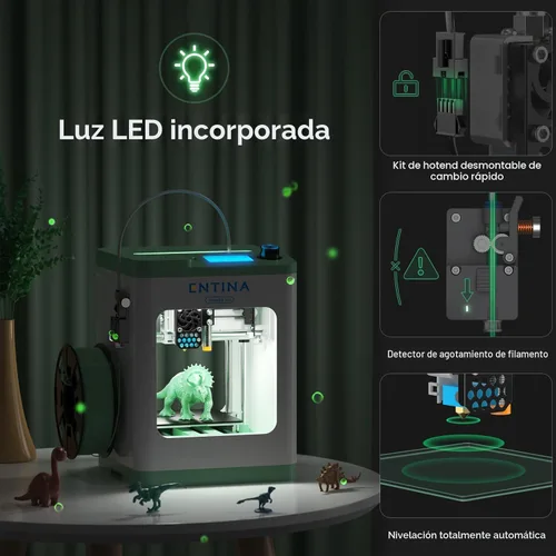 Miniatura 8 de Entina TINA2S Impresoras 3D con impresión WiFi en la nube, enorme biblioteca, totalmente montada, mini impresora 3D para principiantes y niños
