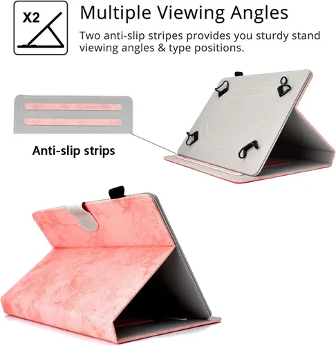 Miniatura 4 de Funda universal de piel sintética para tablet de 7 pulgadas, con bolsillo para tarjetero para Samsung Galaxy Tab A 7.0, Tab 3/E Lite 7, Tab 2/3/4