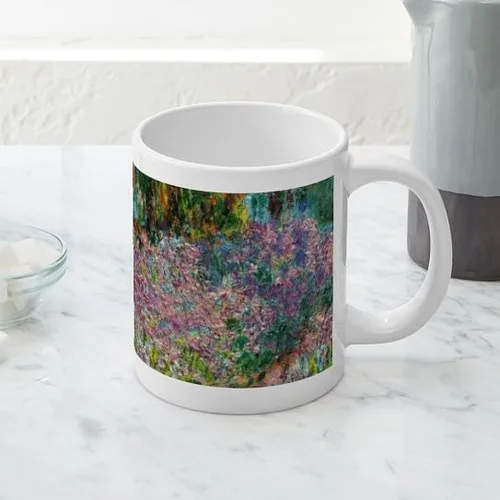 Miniatura 2 de CafePress Irises In Monets Garden At - Taza de café de cerámica de 20 onzas