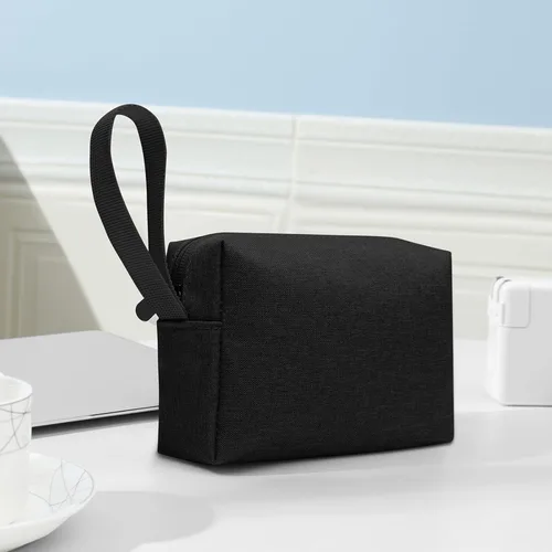 Miniatura 6 de Bolsa de cosméticos impermeable para mujer Organizador de maquillaje y artículos de tocador de viaje suave, gran almacenamiento portátil
