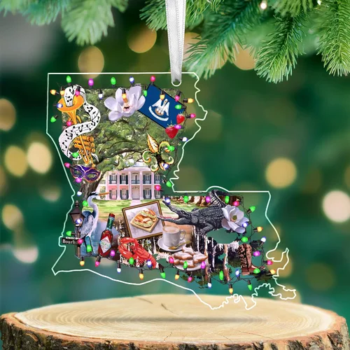 Miniatura 24 de FLAGWIX Regalos de Navidad de Puerto Rico para mujeres y hombres, adornos de madera 2025 para decoración de árboles, adorno de Navidad de Puerto