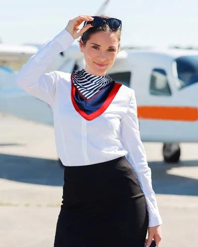 Miniatura 4 de SATINIOR Bufanda de marinero de 4 piezas, bufanda cuadrada para mujer, Varios