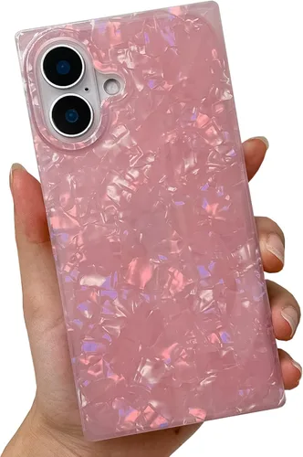 Miniatura 39 de Funda compatible con iPhone 14 Pro con borde rectangular, bonita funda protectora de lujo con pintura al óleo y flores para mujeres y niñas, funda