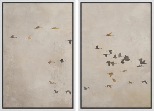 Miniatura 149 de SIGNWIN Lienzo enmarcado para pared, ilustraciones abstractas texturizadas en tonos beige terrosos, arte moderno, decorativo, contemporáneo