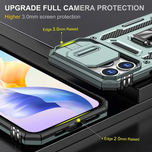 Miniatura 67 de Funda para iPhone 13 Pro con funda para cámara, con soporte de anillo para soporte, con función de montaje magnético para automóvil, para iPhone 13