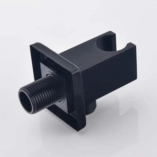 Miniatura 5 de Codo de suministro de pared con soporte de ducha de mano, conector de manguera de ducha cuadrado de latón de 1/2 pulgada, montaje en pared, salida