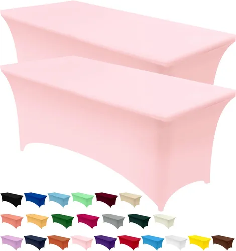 Miniatura 52 de Utopia Kitchen Mantel rectangular de spándex de 4 pies [1 unidad, negro] 200 GSM elástico, ajustado, lavable y resistente a las arrugas, cubierta