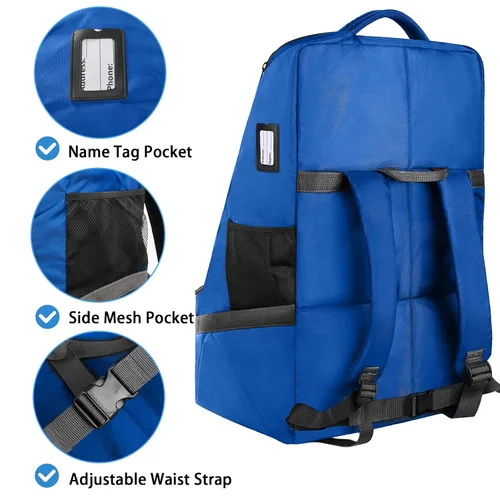 Miniatura 3 de YOREPEK Bolsa de viaje para asiento de automóvil, mochila acolchada para asientos de automóvil para viajes aéreos, bolsa de viaje resistente
