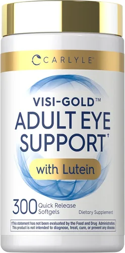 Carlyle Soporte ocular para adultos | 300 cápsulas | con luteína y zeaxantina | Suplemento sin OMG y sin gluten