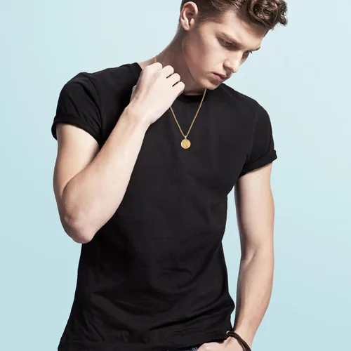 Miniatura 571 de Collar con colgante de plata de ley 925 con medalla de San Patrón, joyería religiosa para hombres y mujeres, con cadena de acero inoxidable 316L
