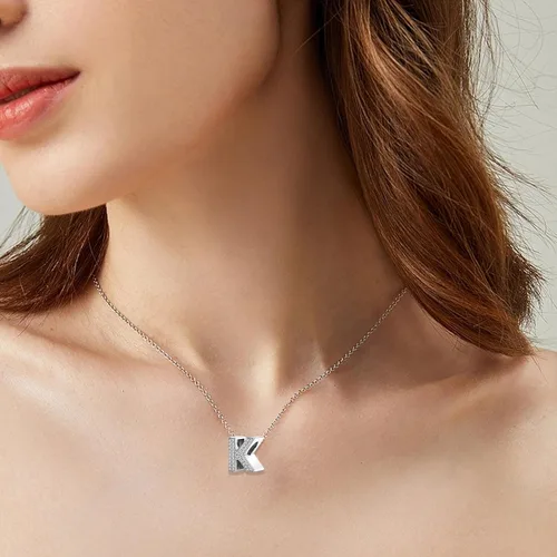 Miniatura 43 de PARCOM Dijes de letras compatibles con pulseras Pandora de plata esterlina S925 con iniciales para pulseras del alfabeto A-Z, cuentas de letras