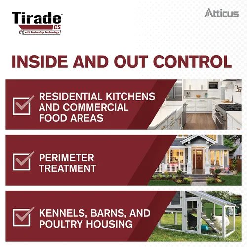 Miniatura 4 de Atticus Tirade CS Insecticida (16 onzas) Control de plagas en interiores y exteriores liberado en el tiempo para hormigas, moscas, pulgas, mosquitos