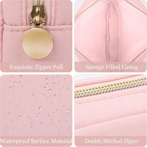 Miniatura 3 de XSUIOY Bolsa de maquillaje de viaje para bolso, bonita bolsa de maquillaje preparada para cosméticos, bolsa organizadora para mujeres, bolsa