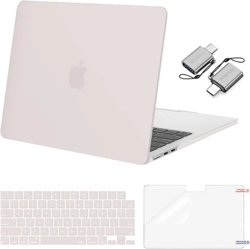 Miniatura 26 de Mosiso Funda para MacBook Air de 13 y 13.6 pulgadas, 2024, 2023 y 2022, M3 A3113, M2 A2681, Touch ID, carcasa rígida, cubierta de teclado, protector