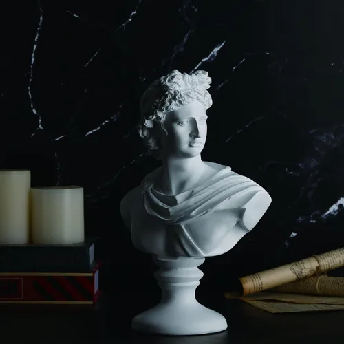 Miniatura 4 de DOVDOV Estatua de David, decoración griega, estatua de decoración del hogar, escultura de busto para decoración del hogar, adecuada para sala