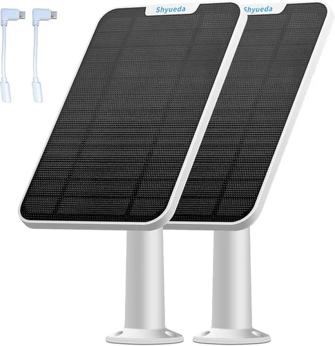 Miniatura 9 de Panel solar compatible con Eufycam 3/3C/2C/2C Pro/2/2 Pro/E20/E40/E/S40/S220/L40/L20, con cable de carga impermeable de 13.1 pies, IP65 resistente a