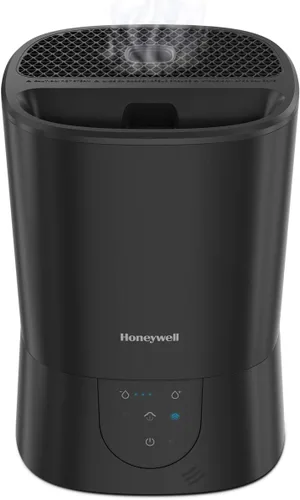 Honeywell Humidificador de vapor caliente, de fácil mantenimiento, sin filtro, para habitaciones medianas, tanque de 1.5 galones – Humidistat para