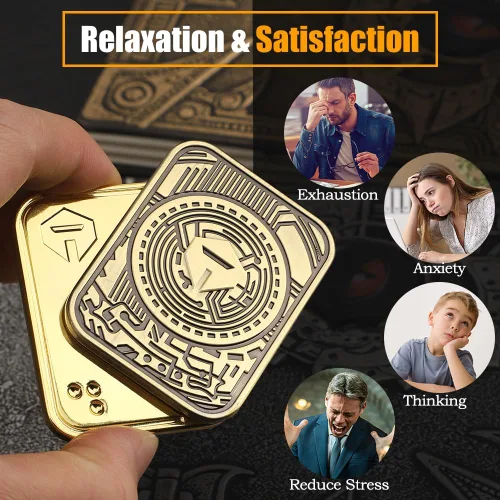 Miniatura 6 de Cool Chip Fidget Slider para niños, juguetes para ansiedad para adultos, juguetes magnéticos de metal, juguetes de escritorio, accesorios EDC