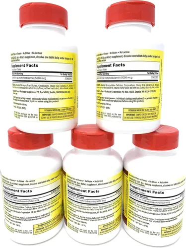 Miniatura 2 de Kirkland Signature Sublingual B-12 5000 mcg, 5 botellas (300 tabletas)