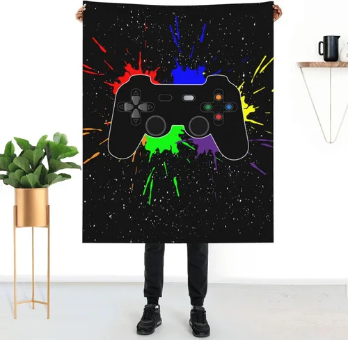 Miniatura 9 de Manta para Jugar Video Juegos, Gamer Cool, Manta Suave para Cama, Ropa de Cama Cálida, Acogedora, de Felpa, Manta de Franela y Forro Polar, Regalos