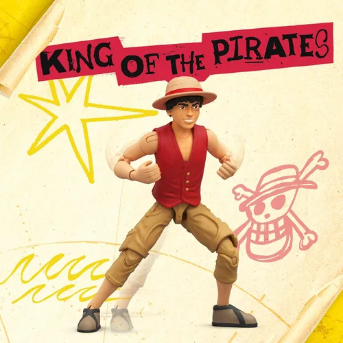 Miniatura 5 de Figura de acción de One Piece Monkey D. Luffy, 6 pulgadas (5.9 in) con 6 accesorios, incluye brazos y piernas intercambiables, póster deseado y base