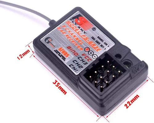 Miniatura 4 de Flysky Receptor FS-GR3E AFHDS de largo alcance 3CH 2.4GHz receptor para FS-GT2 FS-GT2B FS-GT3B FS-GT3C FS-IT4S Transmisor RC Car Boat (1 unidad)